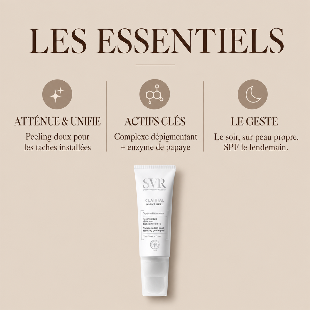 SVR Clairial Night Peel – Peeling Anti-Taches de Nuit 50 ml